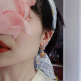 heart charm hoop earrings